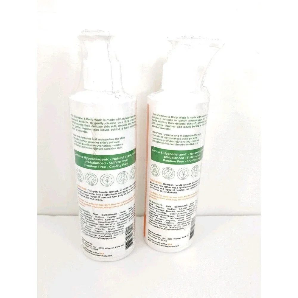 Wild Naturals Kids 2 in 1 Shampoo & Body Wash w/ Aloe Vera Calendula Manuka (2)